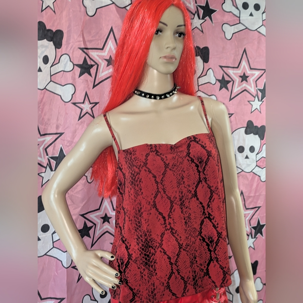 Express Red Snakeskin Tank
